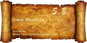 Sand Beatrix névjegykártya
