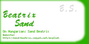 beatrix sand business card